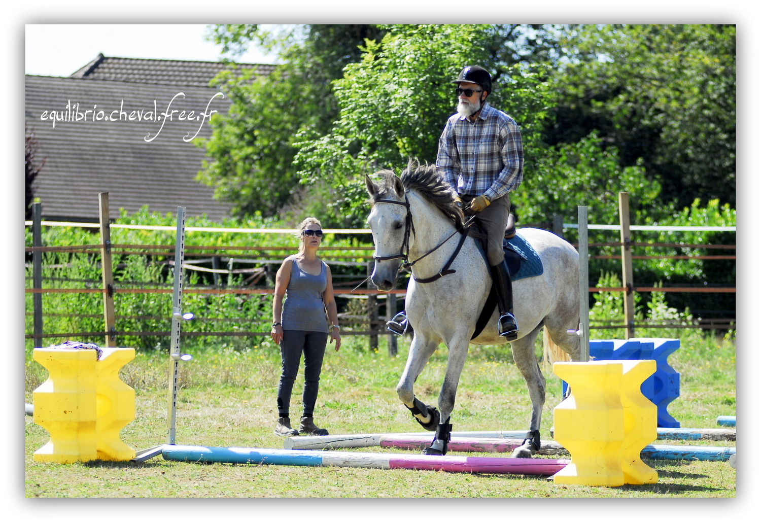 Equilibrio - septembre 2019- Stage barres au sol, cavalettis, obstacle avec Tammy weal - DINO IX, PRE et Dominique