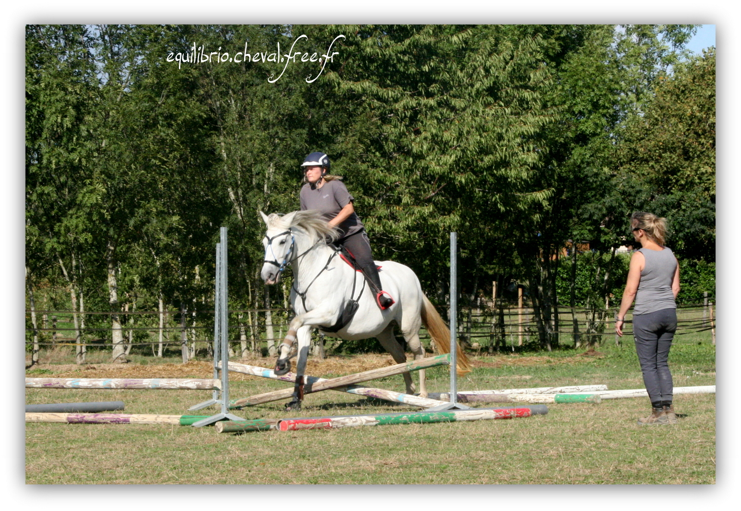 Equilibrio - septembre 2019- Stage barres au sol, cavalettis, obstacle avec Tammy weal - RAEFKA DEL KSAR - Crusado et Nat