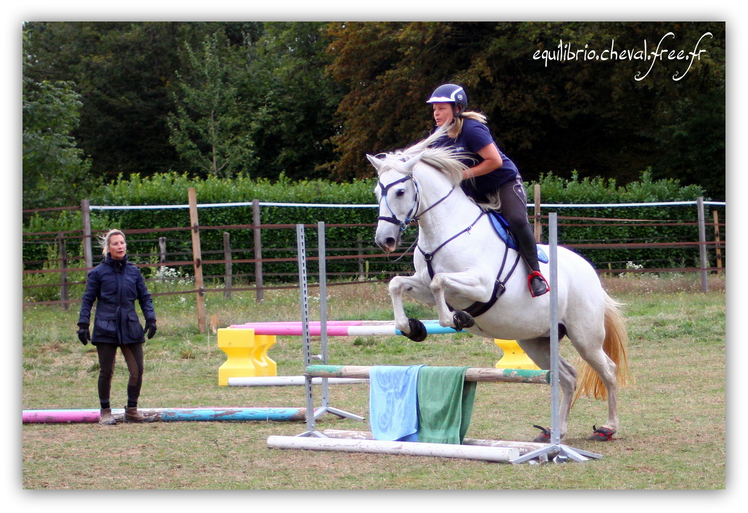 Equilibrio - septembre 2019- Stage barres au sol, cavalettis, obstacle avec Tammy weal - RAEFKA DEL KSAR - Crusado et Nat